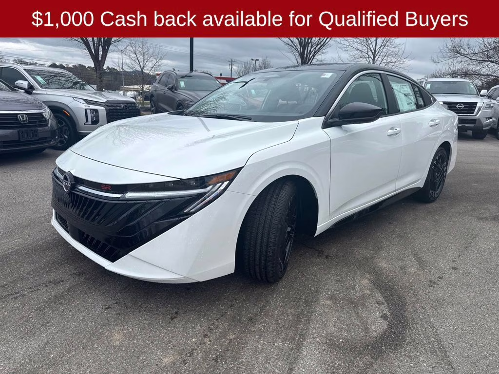 2026 Aspen White/Super Black Nissan Sentra SR FWD Sedan