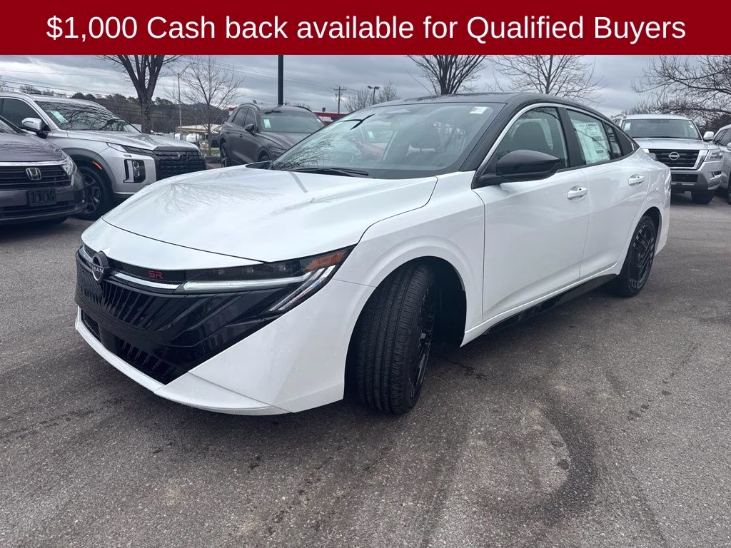 2026 Aspen White/Super Black Nissan Sentra SR FWD Sedan