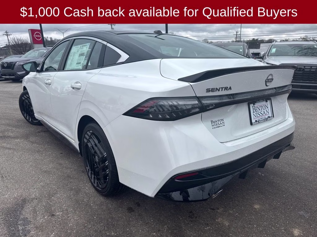2026 Aspen White/Super Black Nissan Sentra SR FWD Sedan