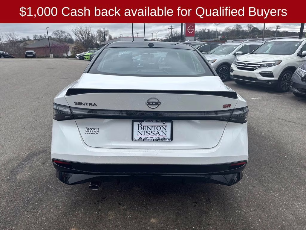 2026 Aspen White/Super Black Nissan Sentra SR FWD Sedan