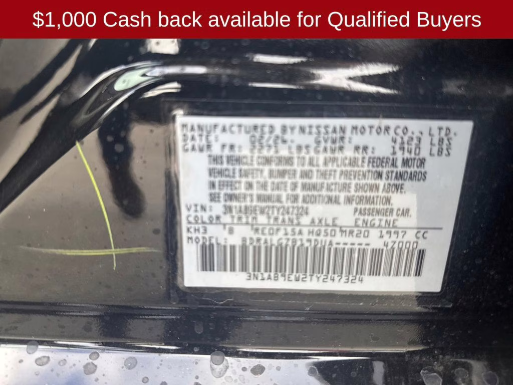 2026 Super Black Nissan Sentra SL FWD Sedan