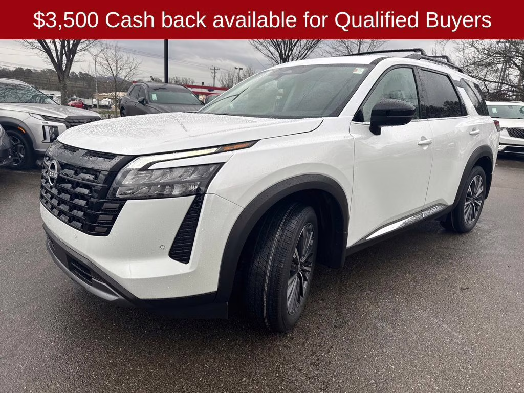 2026 Everest White Pearl Tricoat Nissan Pathfinder Platinum 4X4 SUV