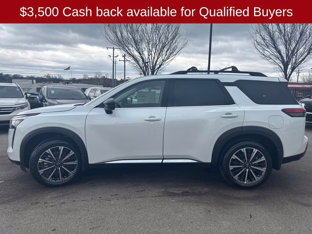 2026 Everest White Pearl Tricoat Nissan Pathfinder Platinum FWD SUV