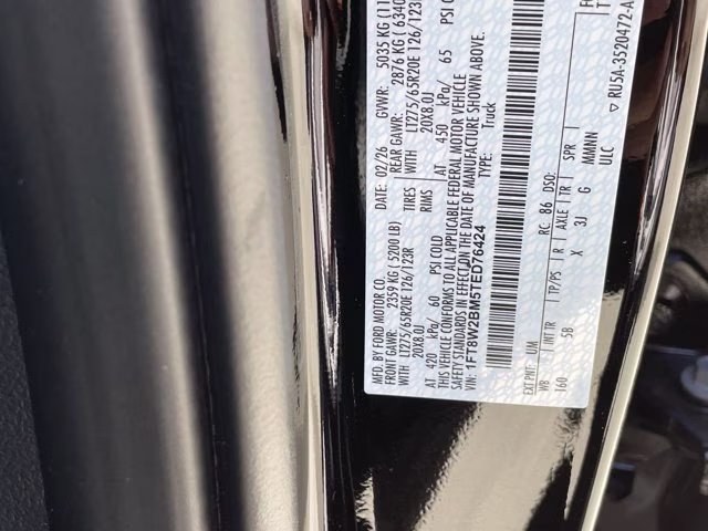 2026 Agate Black Metallic Ford Super Duty F-250 SRW Torque 1200 4X4 Truck