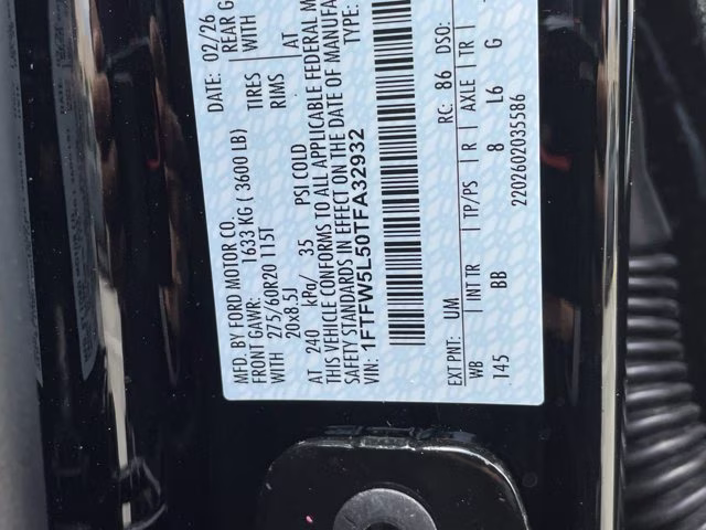 2026 Black Metallic Ford F-150 LARIAT 4X4 Truck