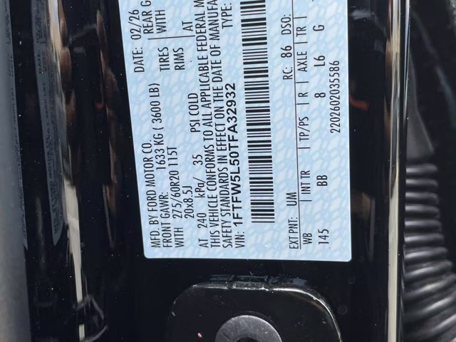 2026 Black Metallic Ford F-150 LARIAT 4X4 Truck