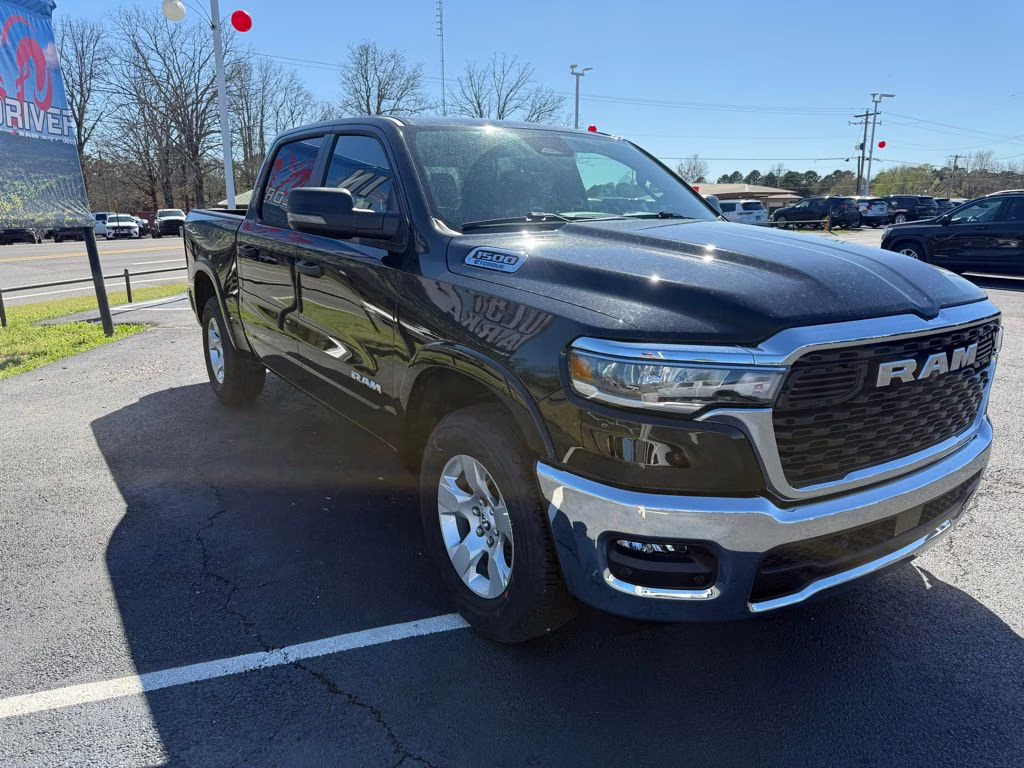 2025 Diamond Black Crystal Pearlcoat Ram 1500 Big Horn 4X4 Truck