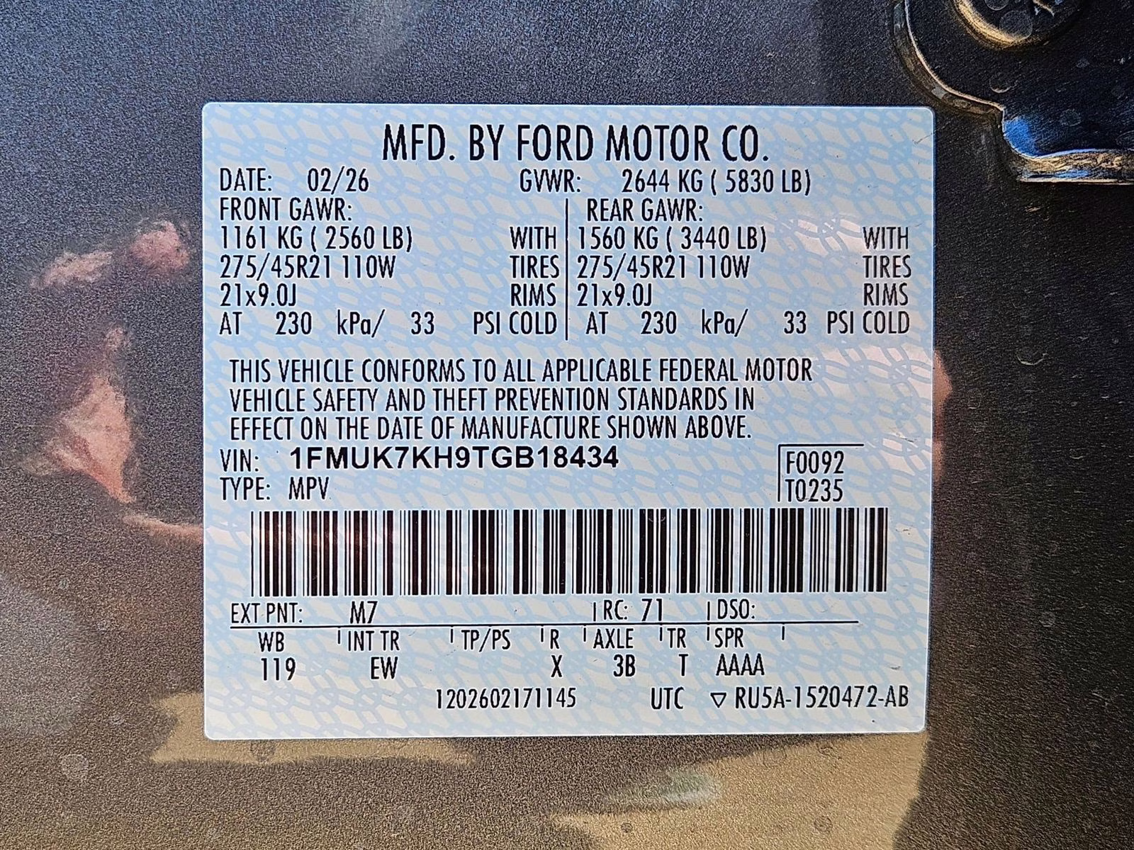 2026 Gray Metallic Ford Explorer ST-Line RWD SUV