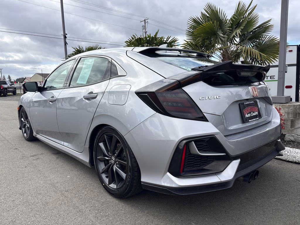 2020 Silver Honda Civic EX FWD Hatchback