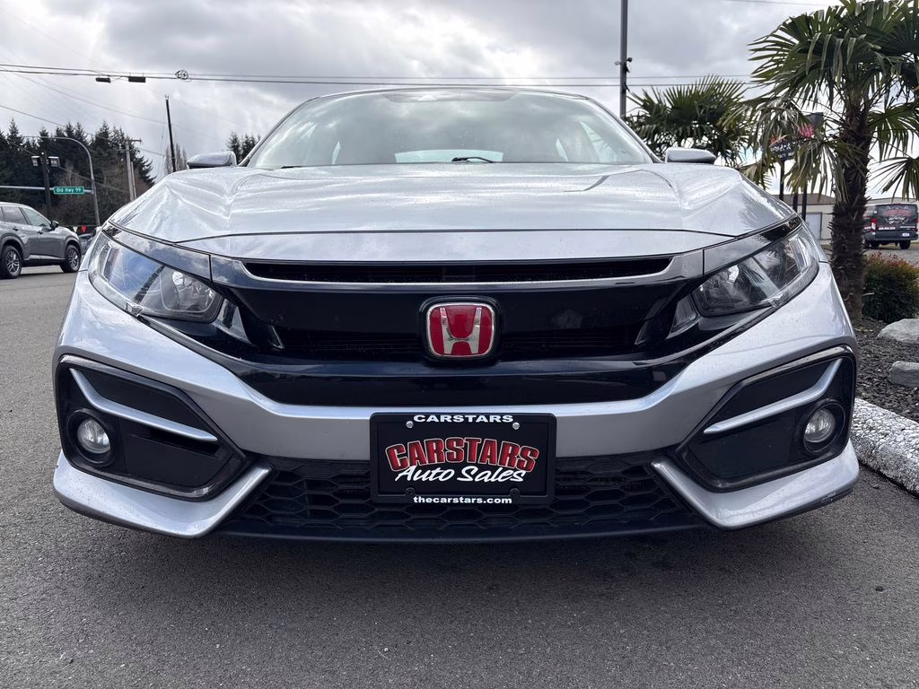 2020 Silver Honda Civic EX FWD Hatchback