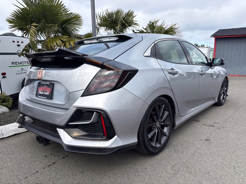 2020 Silver Honda Civic EX FWD Hatchback