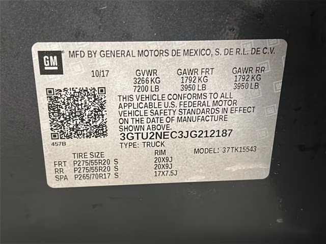 2018 Dark Slate Metallic GMC Sierra 1500 SLT 4X4 Truck