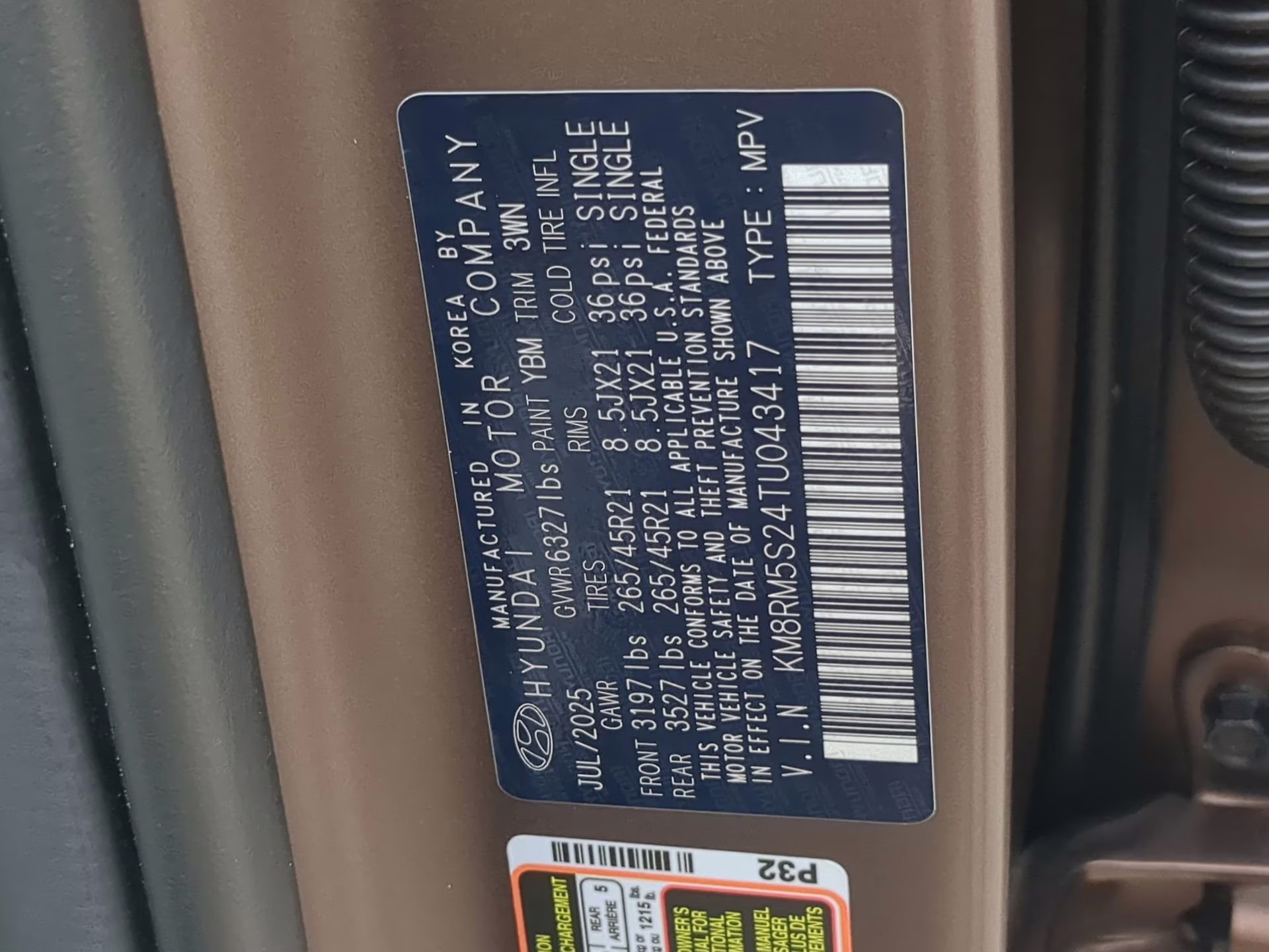 2026 Earthy Brass Matte Hyundai Palisade Calligraphy FWD SUV