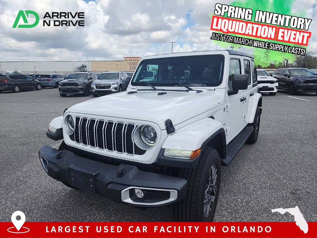 2024 Bright White Clearcoat Jeep Wrangler Sahara 4X4 SUV