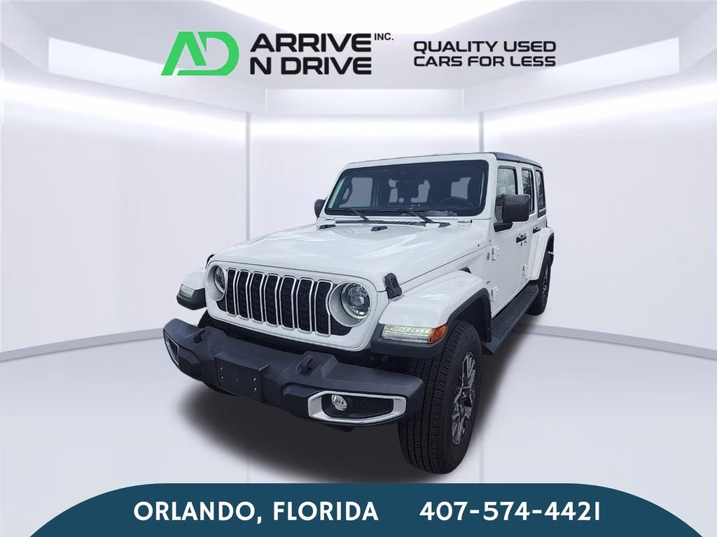 2024 Bright White Clearcoat Jeep Wrangler Sahara 4X4 SUV