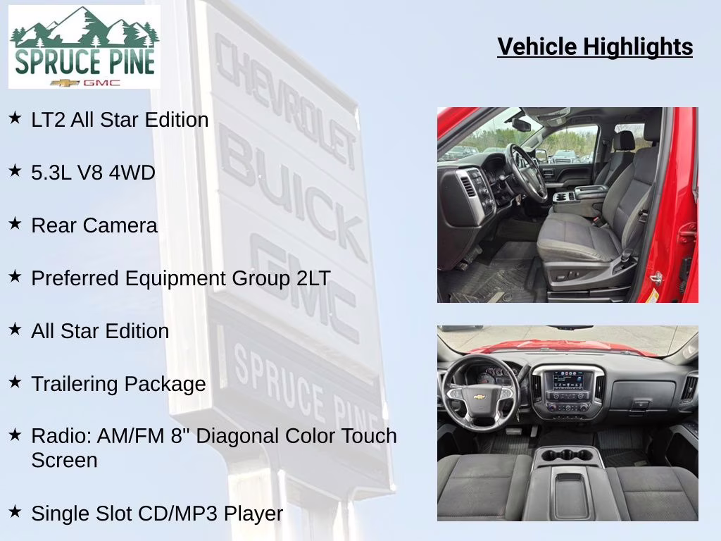 2017 Red Hot Chevrolet Silverado 1500 LT 4X4 Truck