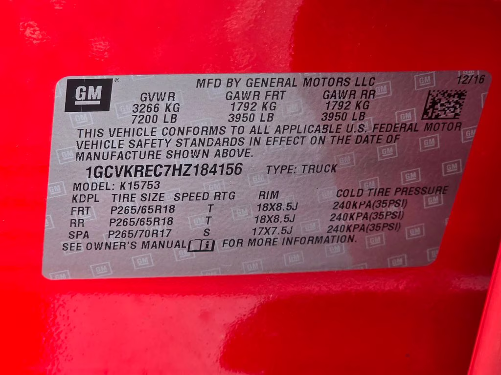 2017 Red Hot Chevrolet Silverado 1500 LT 4X4 Truck