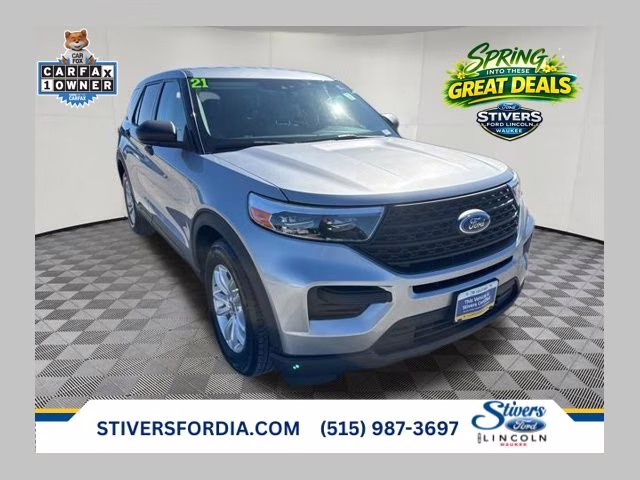 2021 Iconic Silver Metallic Ford Explorer Base 4X4 SUV