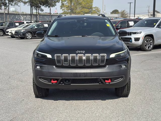 2022 Diamond Black Crystal Pearlcoat Jeep Cherokee Trailhawk 4X4 SUV
