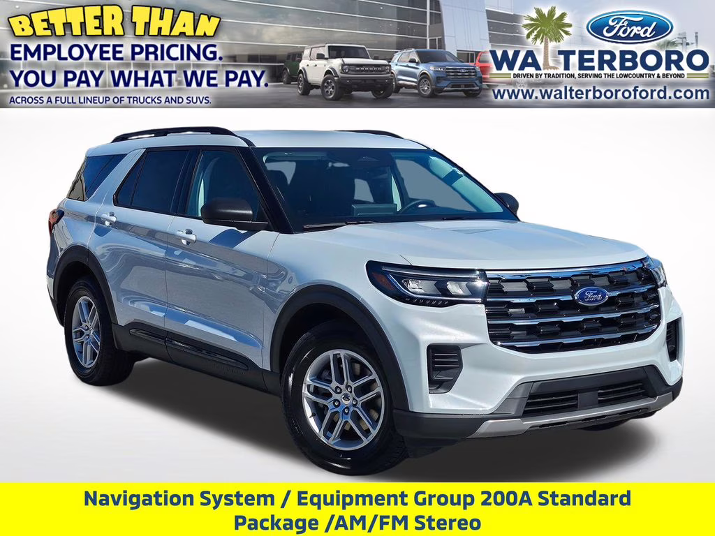 2026 Space White Metallic Ford Explorer Active RWD SUV