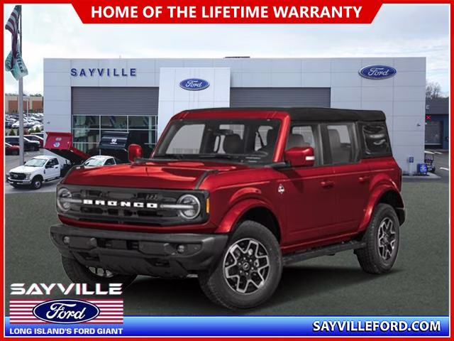 2026 Ruby Red Metallic Tinted Clearcoat Ford Bronco Outer Banks 4 Door 4x4 4X4 SUV