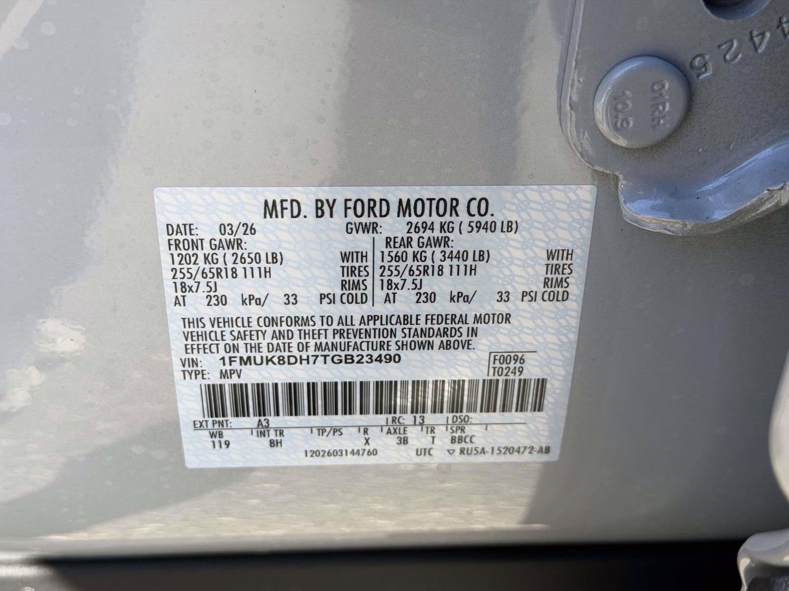 2026 White Ford Explorer Active 4X4 SUV