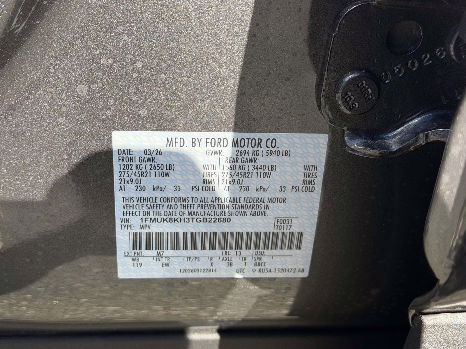 2026 Gray Ford Explorer ST-Line 4X4 SUV