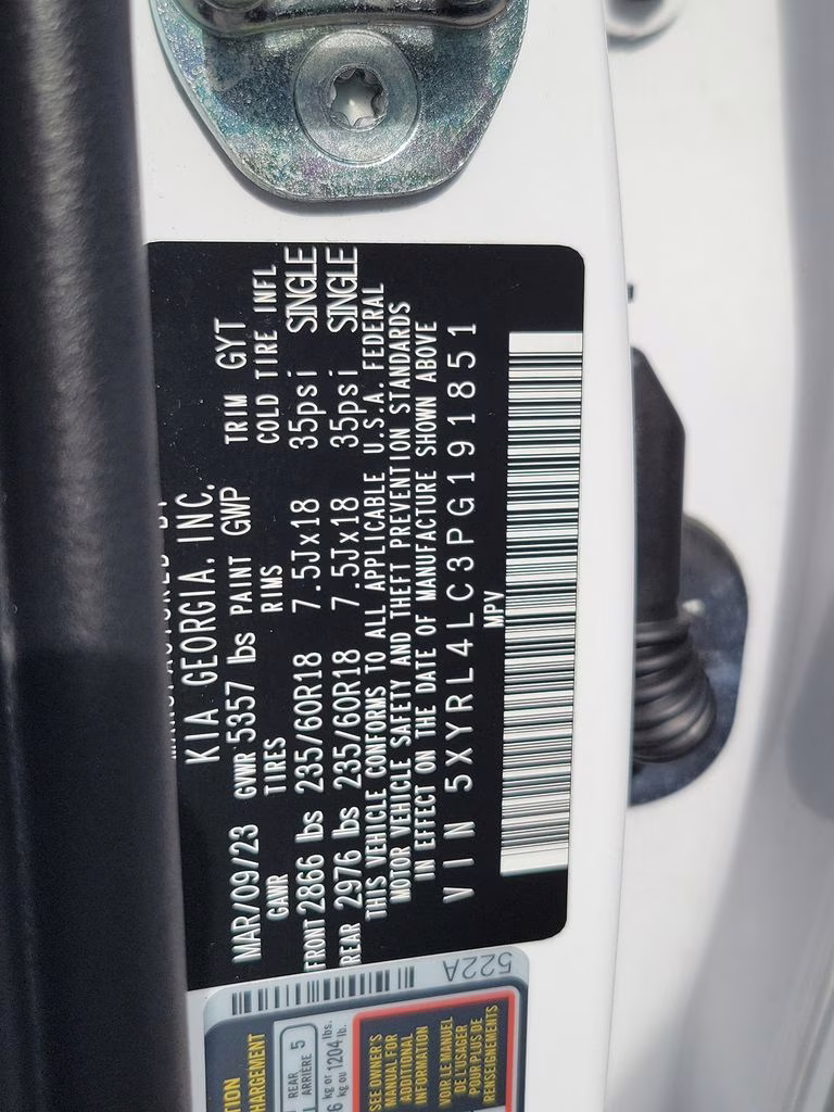 2023 White Pearl Kia Sorento S FWD SUV