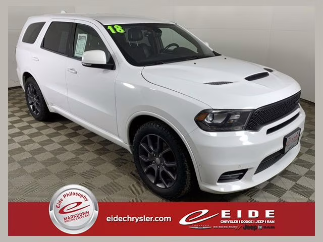 2018 White Knuckle Clearcoat Dodge Durango R/T AWD SUV