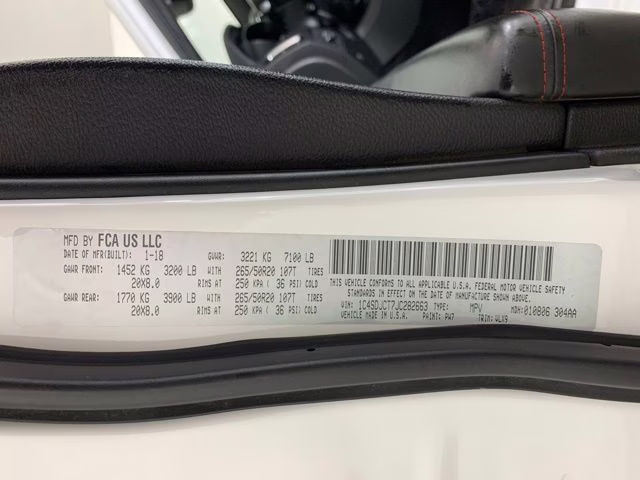 2018 White Knuckle Clearcoat Dodge Durango R/T AWD SUV