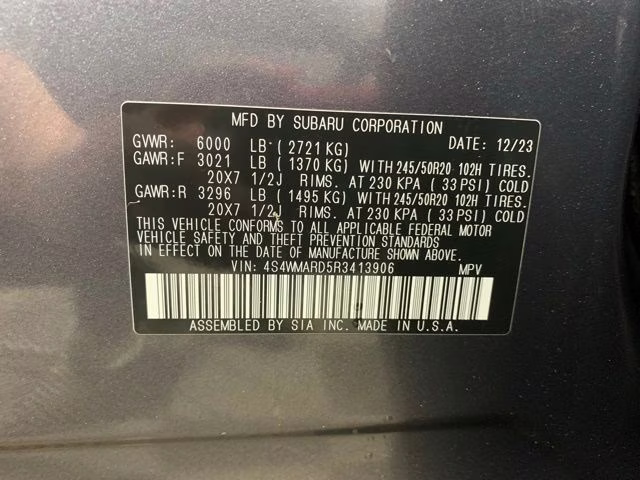 2024 Magnetite Gray Metallic Subaru Ascent Limited AWD SUV