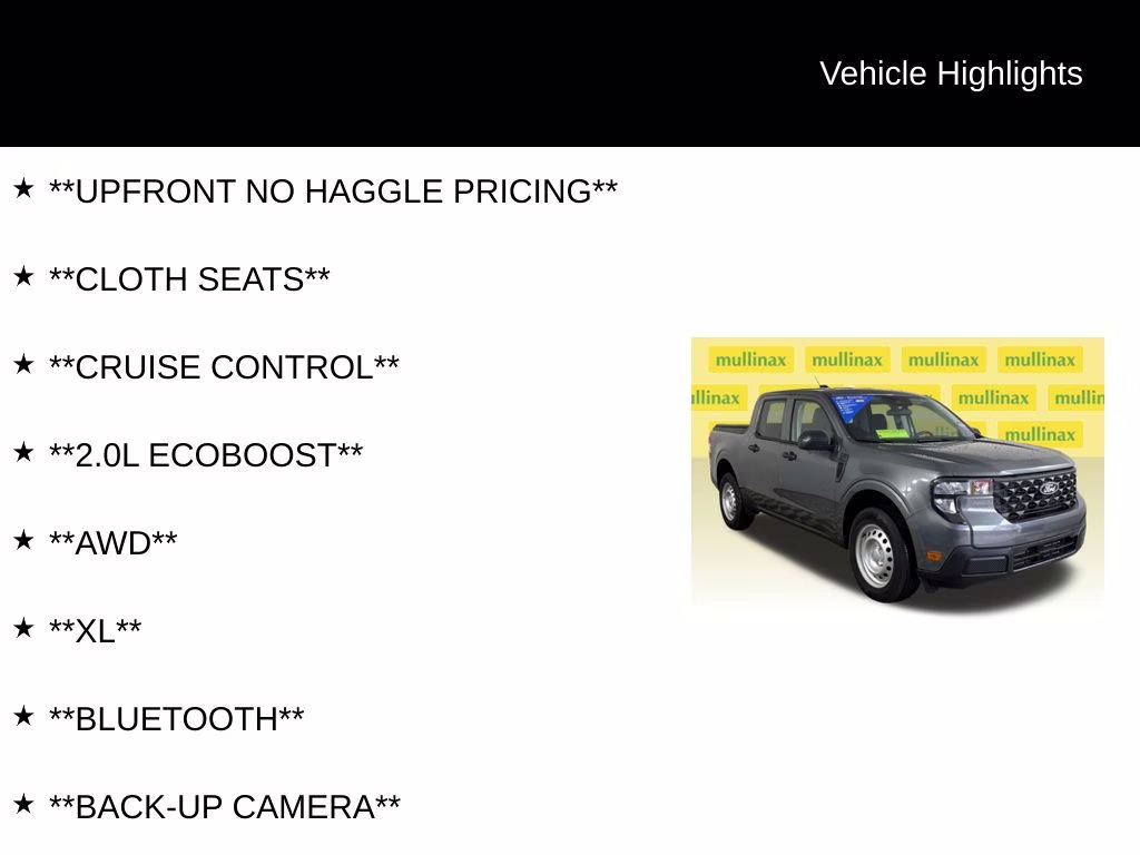 2025 Gray Metallic Ford Maverick XL AWD Truck