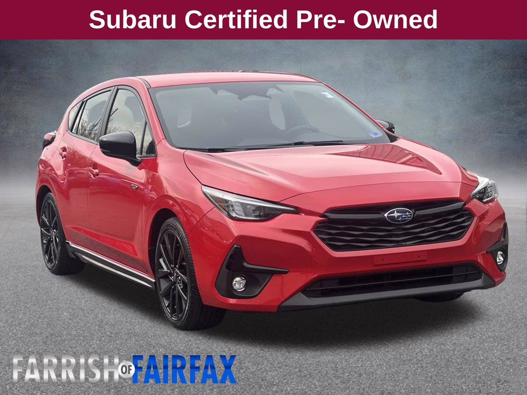 2024 Pure Red Subaru Impreza 2.5RS AWD Hatchback