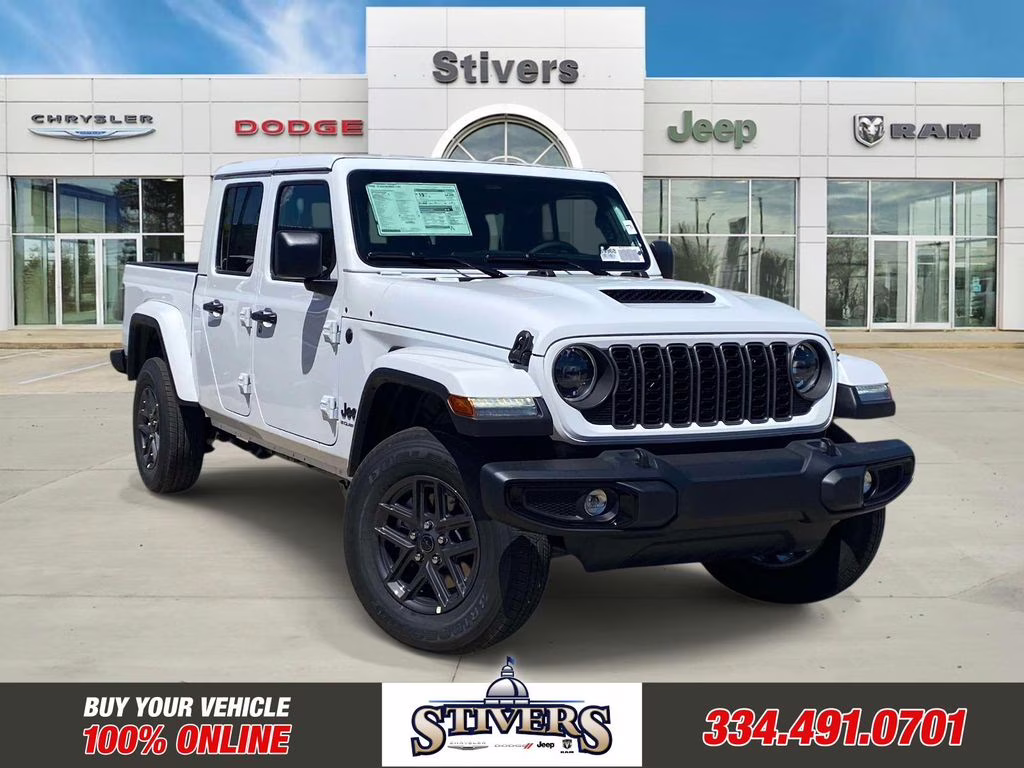 2026 Bright White Clearcoat Jeep Gladiator Sport S 4X4 Truck