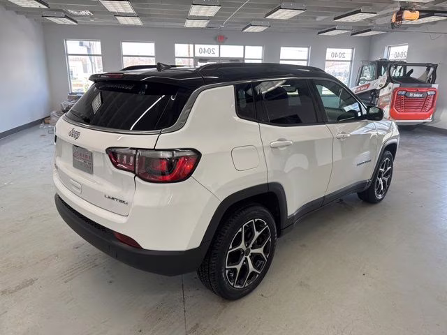 2025 Bright White Clearcoat Jeep Compass Limited 4X4 SUV