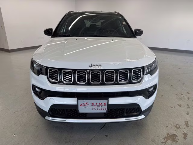2025 Bright White Clearcoat Jeep Compass Limited 4X4 SUV