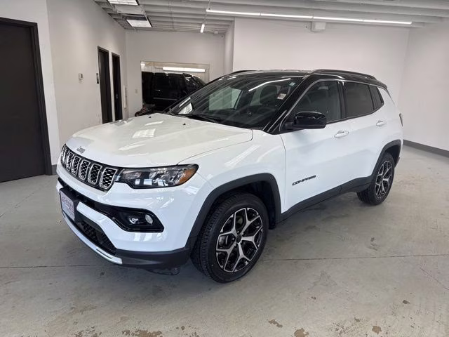 2025 Bright White Clearcoat Jeep Compass Limited 4X4 SUV