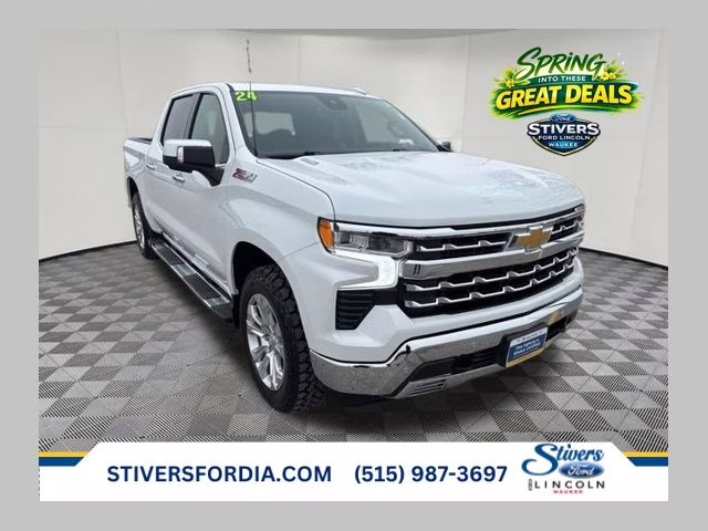 2024 Summit White Chevrolet Silverado 1500 LTZ 4X4 Truck