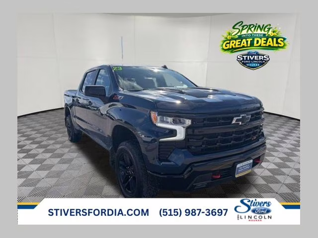 2023 Blue Chevrolet Silverado 1500 LT Trail Boss 4X4 Truck