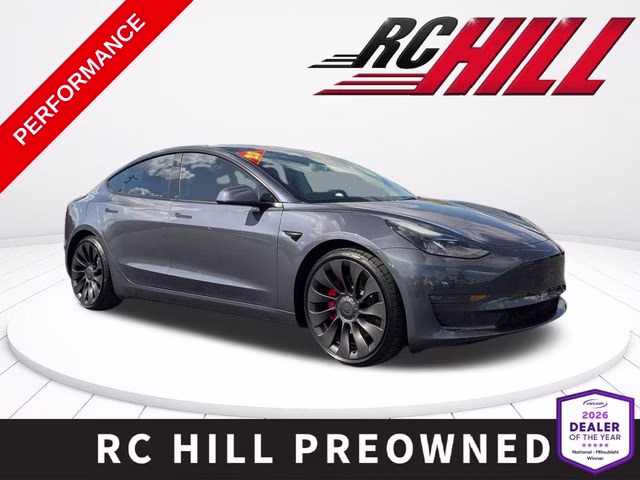 2023 Gray Tesla Model 3 Performance AWD Sedan