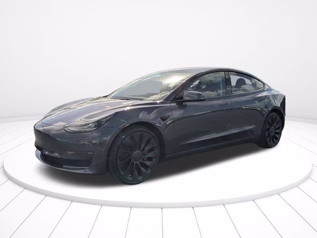 2023 Gray Tesla Model 3 Performance AWD Sedan