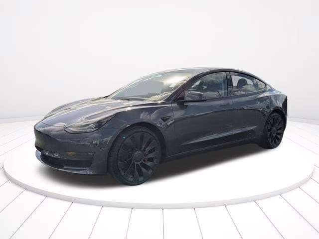 2023 Midnight Silver Metallic Tesla Model 3 Performance AWD Sedan