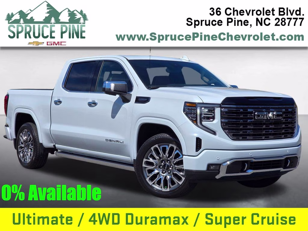 2026 Glacier White Tricoat GMC Sierra 1500 Denali Ultimate 4X4 Truck