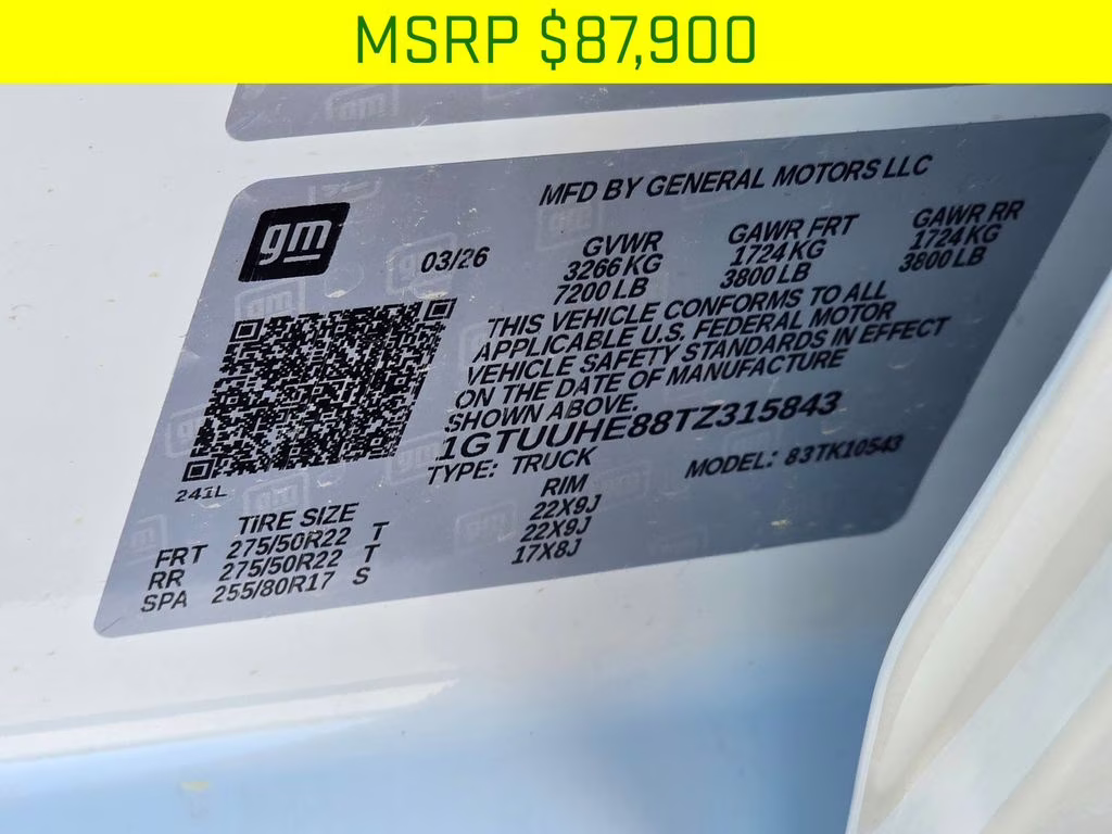 2026 Glacier White Tricoat GMC Sierra 1500 Denali Ultimate 4X4 Truck