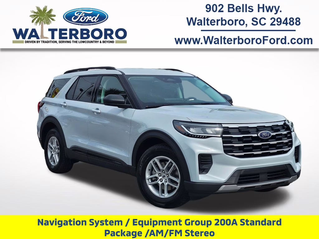 2026 Space White Metallic Ford Explorer Active RWD SUV
