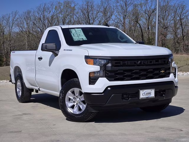 2025 Summit White Chevrolet Silverado 1500 WT 4X4 Truck