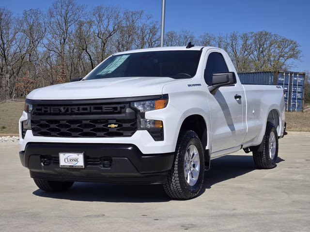 2025 Summit White Chevrolet Silverado 1500 WT 4X4 Truck