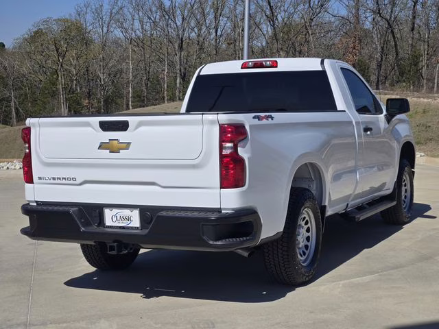 2025 Summit White Chevrolet Silverado 1500 WT 4X4 Truck