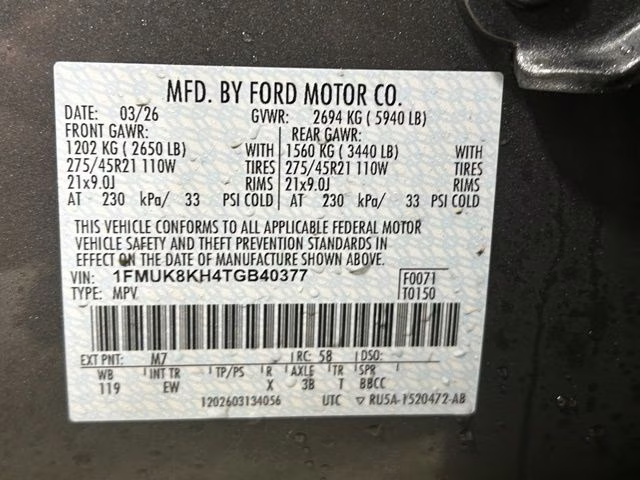 2026 Carbonized Gray Metallic Ford Explorer ST-Line 4X4 SUV