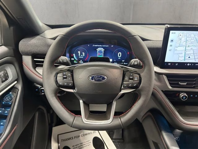 2026 Star White Metallic Tri-Coat Ford Explorer ST-Line 4X4 SUV